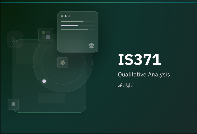 IS371: Quantitative Analysis