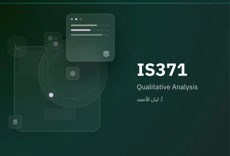 IS371: Quantitative Analysis